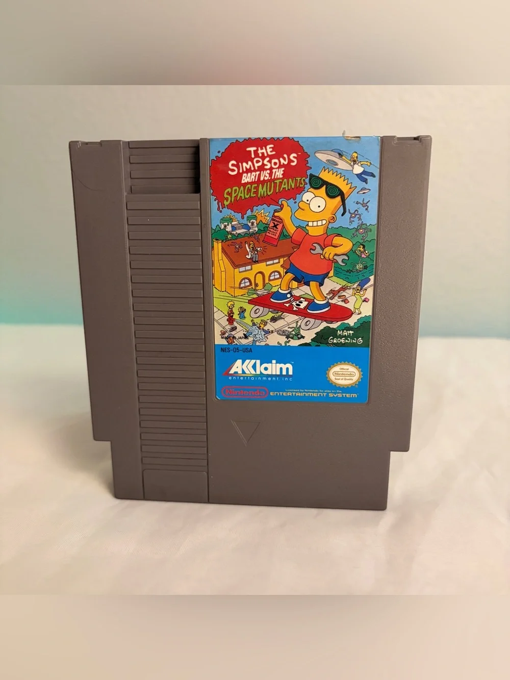The Simpsons: Bart vs. the Space Mutants (Nintendo NES, 1991) Cartridge Works